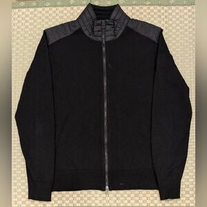 Belstaff Kelby Full Zip Wool Jumper Sweater Black Men's Size Large Made in Italy